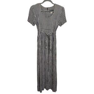 Vintage Maxi Dress Gingham Cottagecore 90s Modest Metropolitan New York Size 5/6